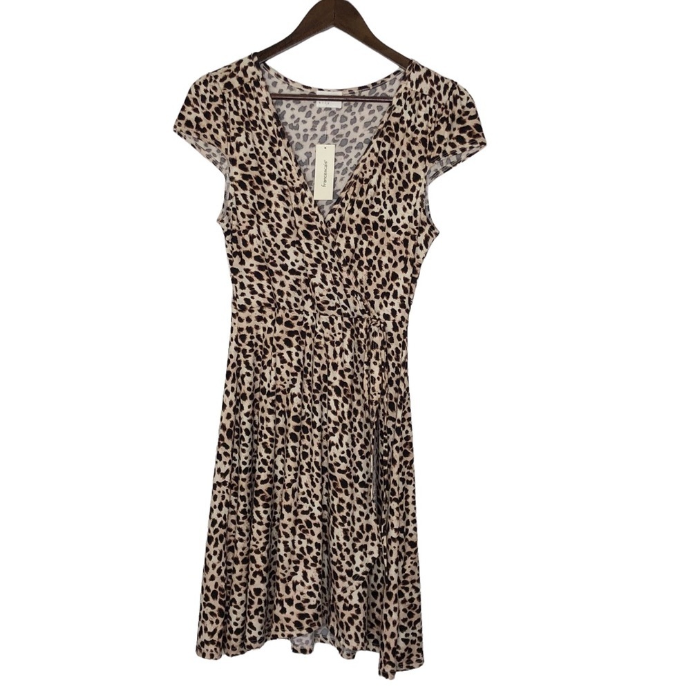 Francesca's Dee Elly NWT‎ Leopard Print Wrap Dress Size Medium